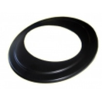 TNROS200/45 - Rosone per stufa a legna 45° ellittico verniciato nero sp. 2mm diam. 200mm