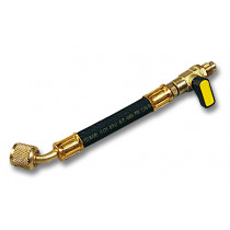V/HDSA/4M-4/6 - Tubo carica "HD" nero con valvola M attacchi 1/4" diritto x 45° L1500mm