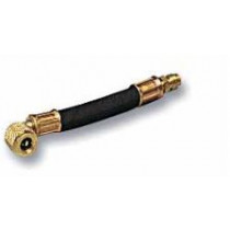 HDSL/4M-4/12 - Tubo carica nero "HD" attacchi 1/4"SAE F 90° x 1/4"SAE M c/depressore L300mm