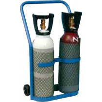 80A/B - Kit bombole acetilene e ossigeno da 5lt su telaio