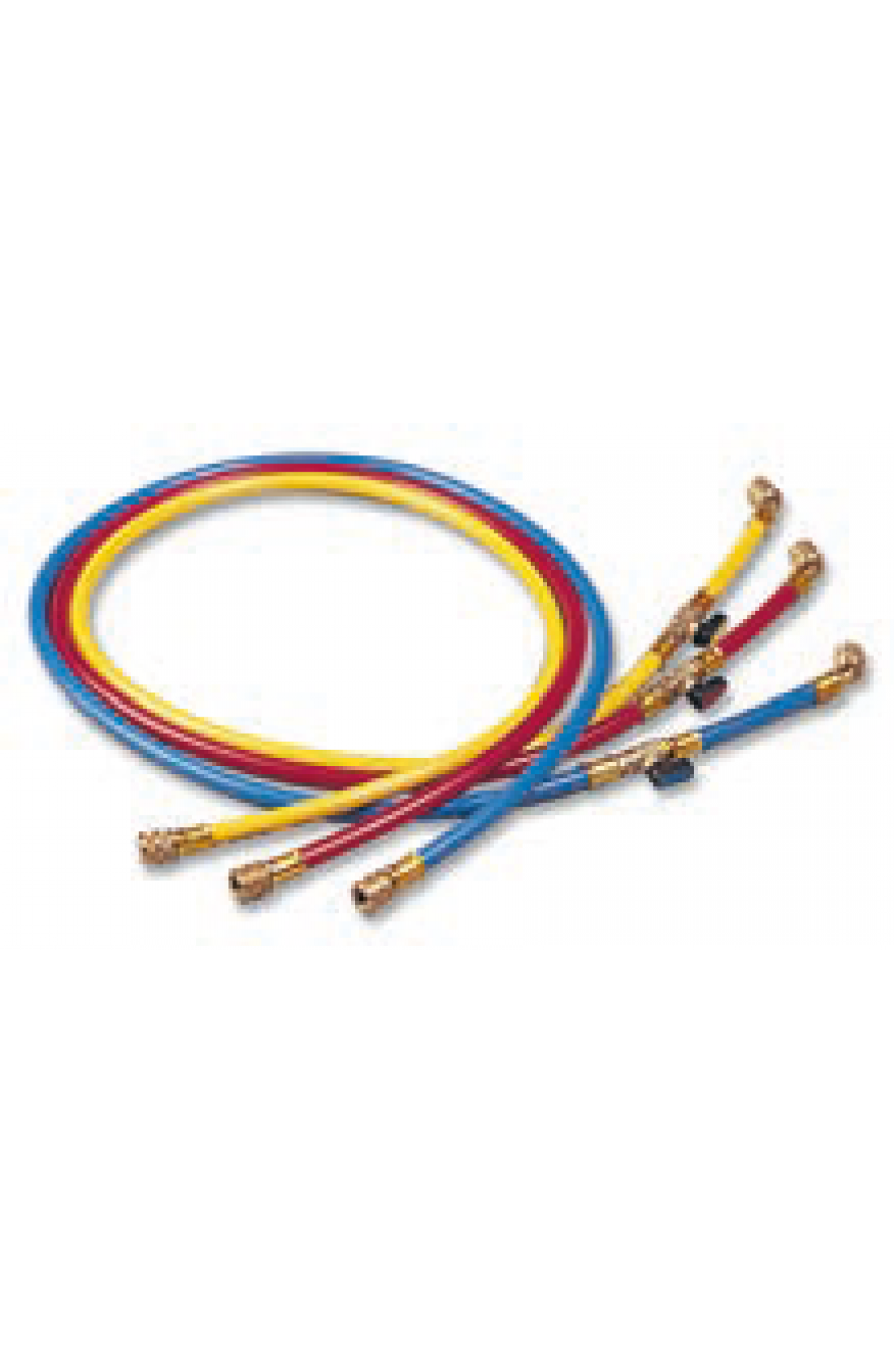 3GYSA/5-5/56V4/BRY - Kit 3 tubi carica "GY" con valvola intermedia, attacchi diritto 5/16" x 45° con depressore L1500mm