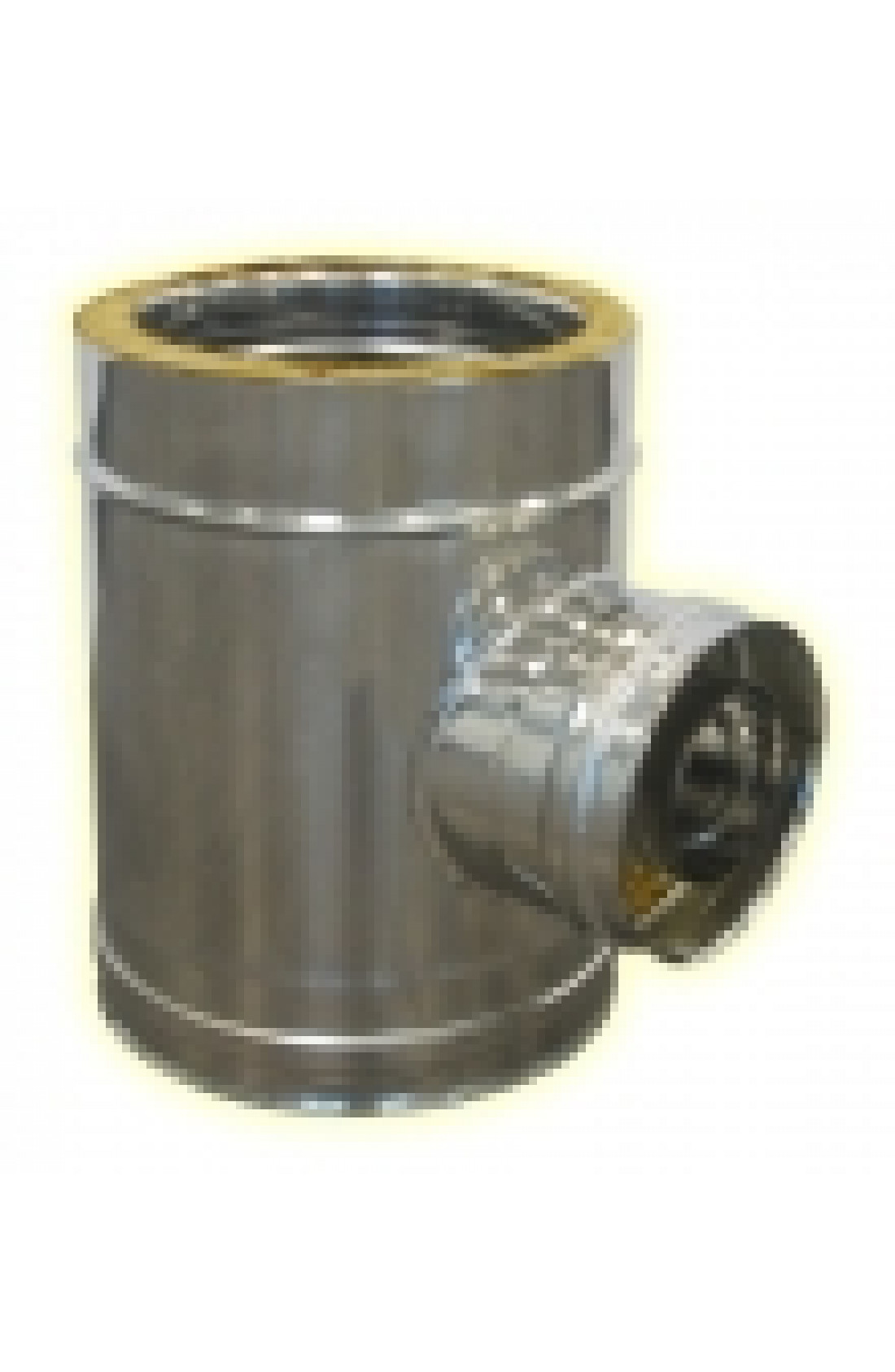Raccordo a T 90° doppia parete con attacco ridotto di diam.80/130