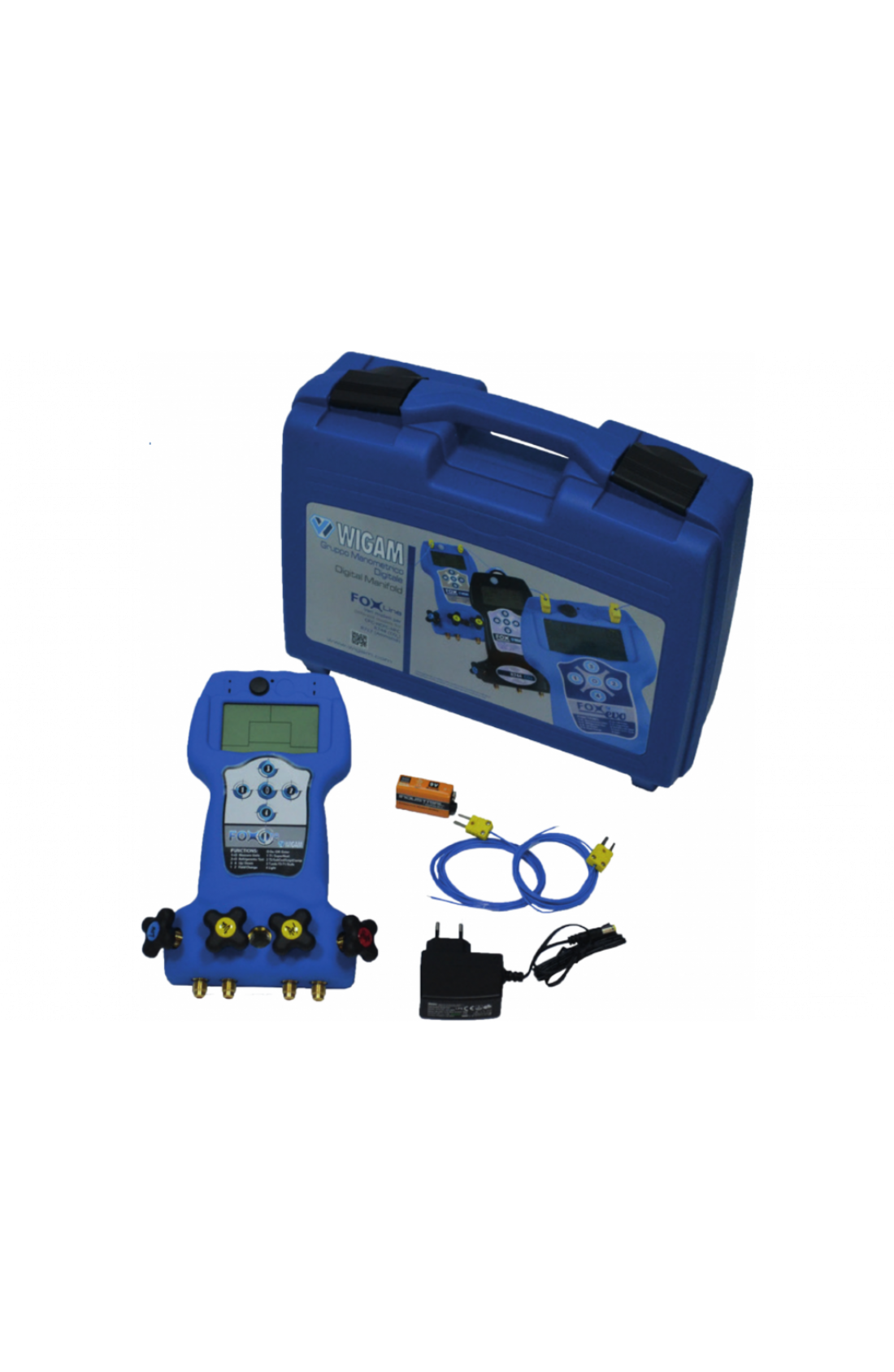 FOX-ONE-100 - Gruppo manometrico digitale 4 vie gas CFC, HCFC, HFC, Idrocarburi, HFO