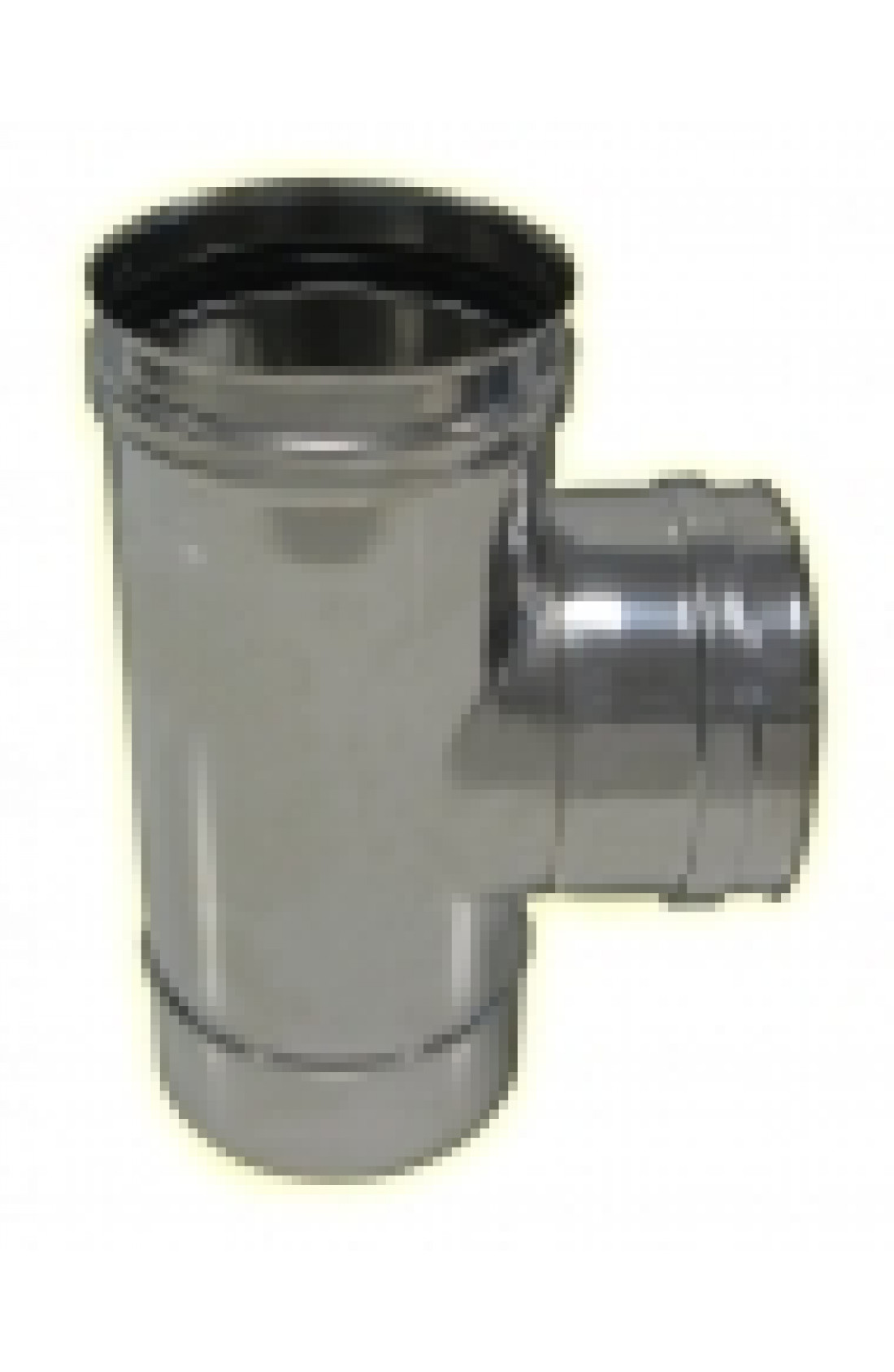 Raccordo T 90° monoparete in acciaio inox, stacco F 