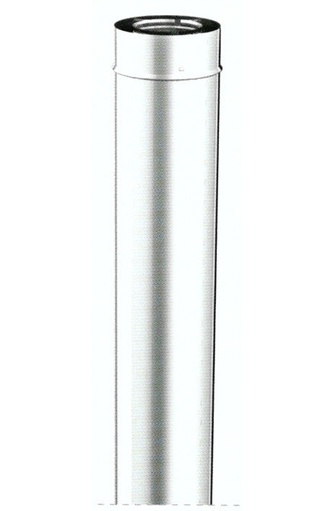 Tubo lineare in acciaio inox doppia parete L500mm 