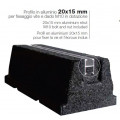 S-634 - Coppia basi a pavimento nere per unità esterne portata 200Kg*, L400xH95xP130mm
